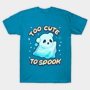 Too Cute To Spook Little Halloween Panda Ghost T-Shirt